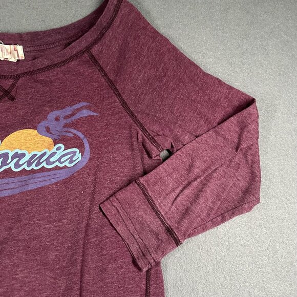 Op California Pullover Womens Large Round Neck 3/4 Sleeve Surf Graphic Pocket - Picture 6 of 9